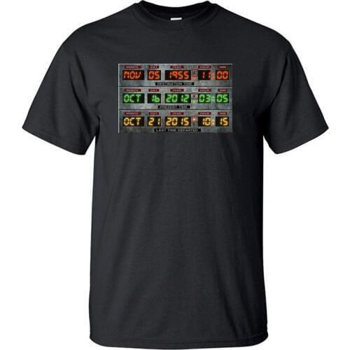 Back To The Future Widget Convecteur Temporel Tshirt Men T Shirt Funny Tshirts Summer Cotton Short Sleeve Harajuku T-Shirt Top