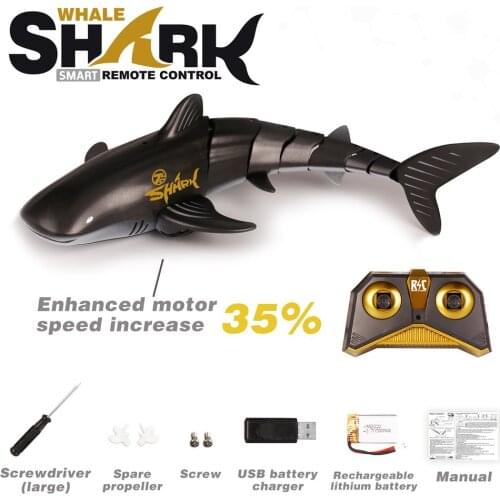 2.4G RC Simulation Shark Toys 4CH Waterproof Electric Remote Control Shark Boat Swimming Pool Bathroom Children Toys Gift