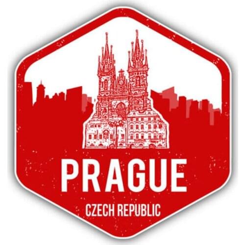 Personality 10.2CM*10.9CM Car Sticker Prague City Czech Republic PVC Decal Stickers