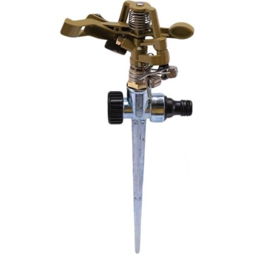 360 Degree Rotary Irrigation Sprayer Sprinkler For Lawn Garden Yard Golf Grass Metal Impulse Spike Hose Water Sprinkler Sprayer