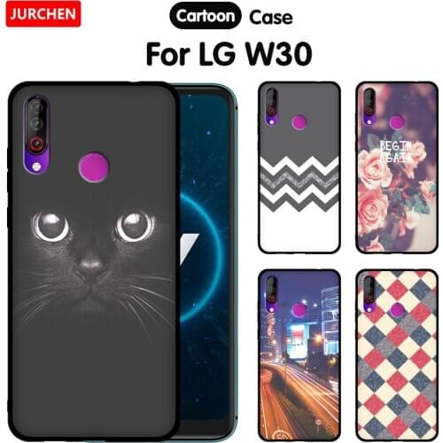 JURCHEN Soft TPU For LG W30 For LG W10 Case Cover Silicone Cartoon Cute Print Back Phone Case For LG W 10 30 lgW10 lgW30 Case