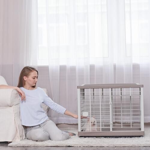 Pet dog cage indoor small, medium and large dog isolation with toilet cat cage villa fence