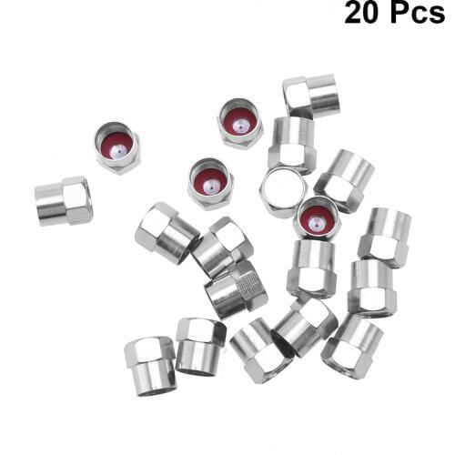 20pcs Half Hexagon Car Tire Valve Stem Caps Universal Wheel Tyre Dust Air Caps Hat Dust Proof Cover Vehicle Car Auto Accessories