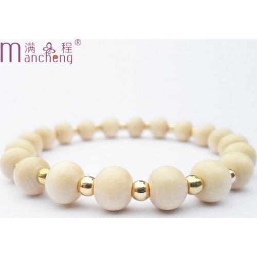 Round Natural Wooden Beads Prayer beads Bracelet male female Charm Rope chain stand Buddha beads Bracelets women man unisex