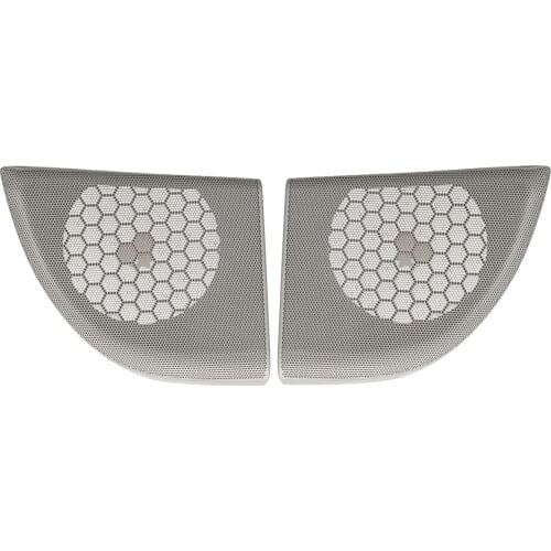 Grey Car Inner Hand Door Speaker Cover Car Audio Loudspeaker Midrange Lid Trim Cover For Mercedes For Benz W203 CLC Coupe 2 DOOR