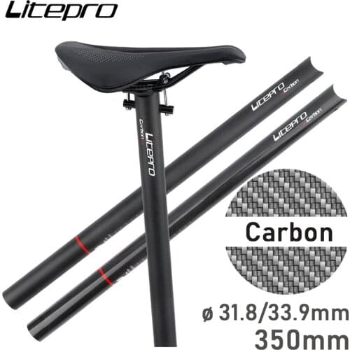 Litepro Full 3K Carbon Bike Seatpost Fiber caliber 31.8mm/33.9mm*580MM 412 SP8 Bike Ultralight Seat Post Cycling Parts Tube