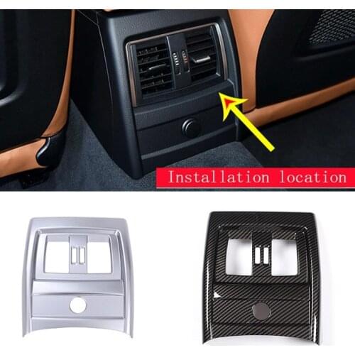 ABS Car Interior Rear Seat Air Conditioning Vent Cover Trim Sticker Fit For BMW 3 4 Series GT F30 F34 2013-2018 Car Styling