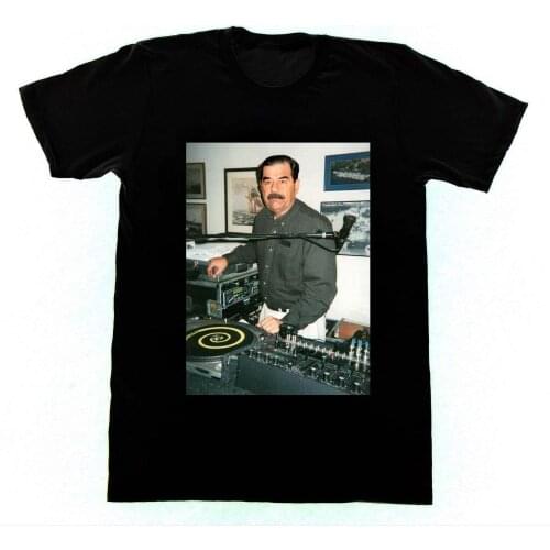 2019 New Fashion Brand Tops Male Tshirt Men Dj Saddam Hussein T-Shirt Technics 1200 Iraq House Edm Hip Hop Best T-Shirts