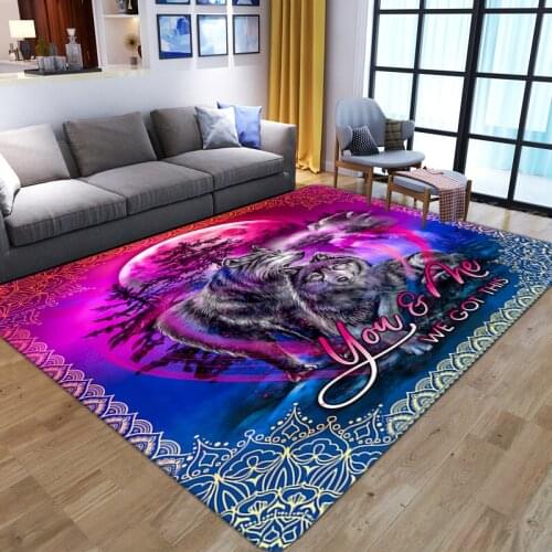 Animal Wolf 3D Large Carpets for Living Room Bedroom Area Rug Soft Sponge Luxury Family Carpet Modern Kitchen Bathroom Floor Mat