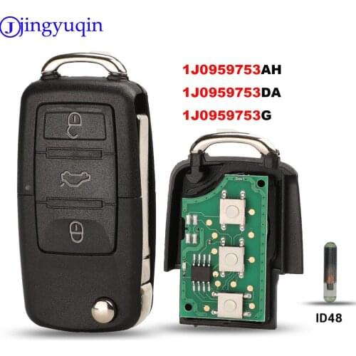 Jingyuqin 433Mhz ID48 Key Shell For VW Volkswagen Golf Passat Polo Jetta Touran Bora Sharan 1K0959753G 1J0959753DA 1J0959753AH