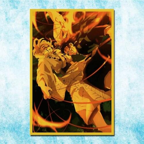 Demon Slayer Anime Tanjirou Zenitsu Nezuko Poster Art Silk Canvas Retro Print For Home Room Decor Decoration-007