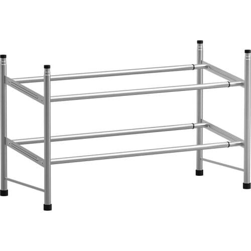 Adjustable 2-Tier Metal Shoe Rack Pairing Iron Home Cheap Space-Saving Shoes Storage Organizer Dorm Stand Holder Shoe Shelf