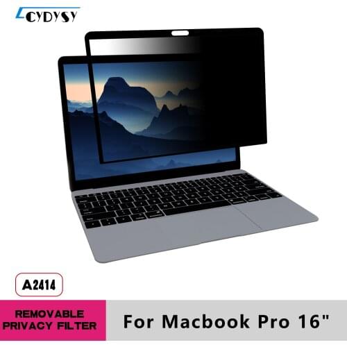 Full Removable Privacy Filter Anti-Glare Anti-Scratch UV-Blocking Screen Protector For Macbook Pro 16"