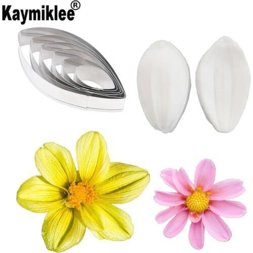 Dahlia Petal and Veiner Silicone Mold Cake Decorating Fondant Impression Flower Mold Sugarcraft Cake Mold CS306