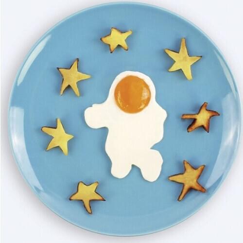 Silicone Astronaut Omelette Mold Fried Egg Shaper Pancake Mould Frying Egg Cooking Tool Kitchen Owl Smiley Rabbit Bunny Kids Boy