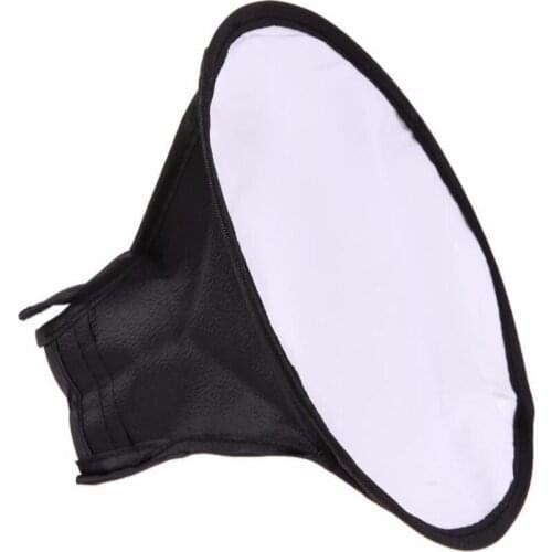 20cm Round Flash Softbox Diffuser Speedlight Mini Soft Box Photography for Canon 580EX/430EX/550EX for Nikon SB900 Speedlight