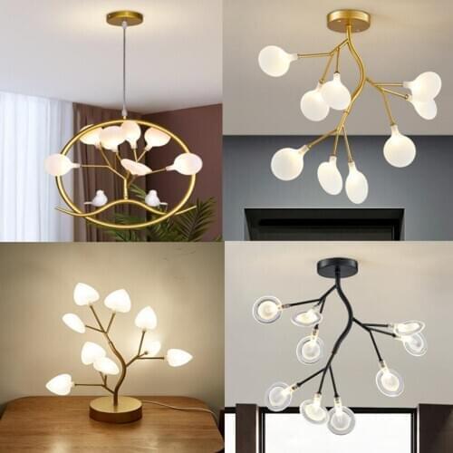 Gold/Black Body Modern LED Chandelier Lighting For Dining Room Living Room Bedroom Fashion LED Chandelier Lamp Home Fixtures