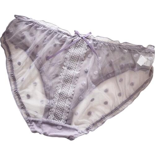 Thin micro underwear women moisture absorption cotton crotch girls sexy pants in summer waist briefs wholesale