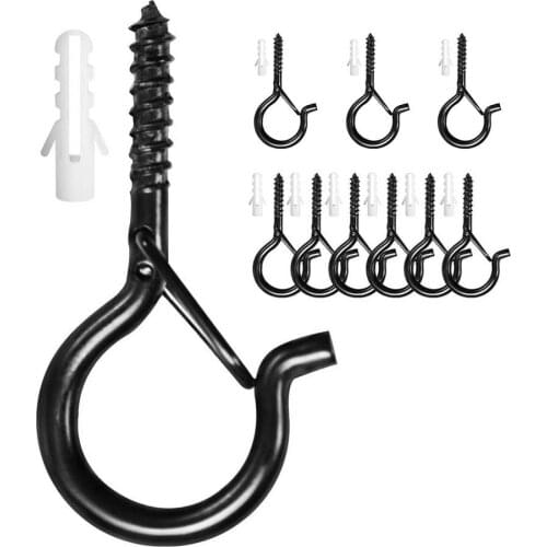 Hanger Lamp Holder Hooks Suitable For Outdoor Lights Flowers Birdhouses Wall Cabinet Ceiling Screw Hooks Threaded Hook Set