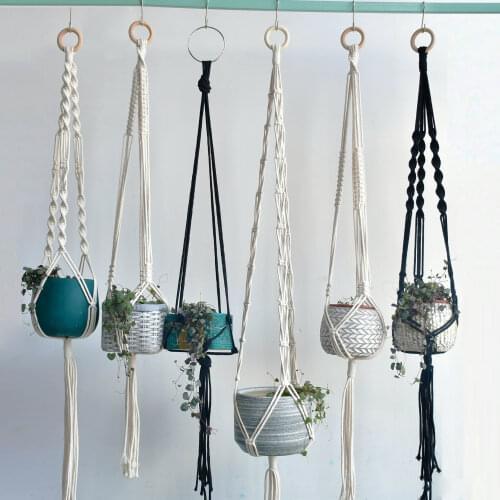 New arrival good quality 100% handmade macrame plant hanger pot hanger flower pot hanging for indoor garden
