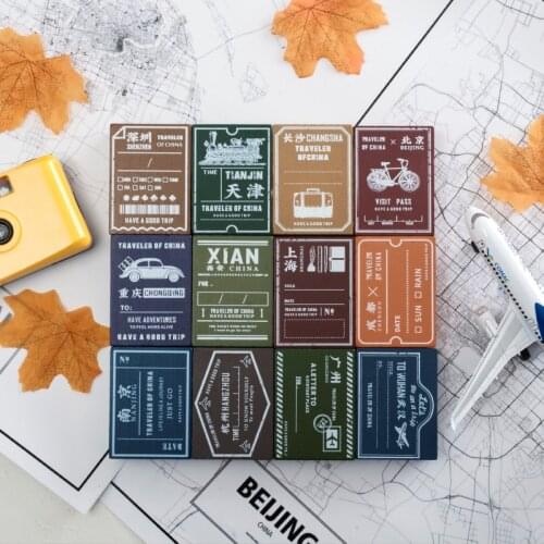 Vintage Wooden Handle China City Series Stamp DIY Wooden Rubber Stamps for Scrapbooking Stationery Scrapbooking Standard Stamp