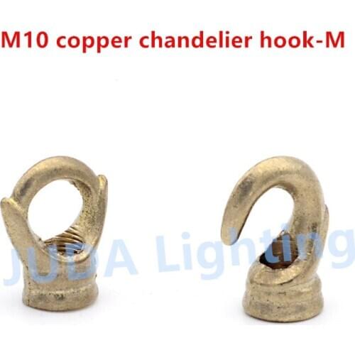 Vintage Pure copper closed opening rings brass hook buckle M10 for chandelier led pendant lights ceiling rose retro edison lamp