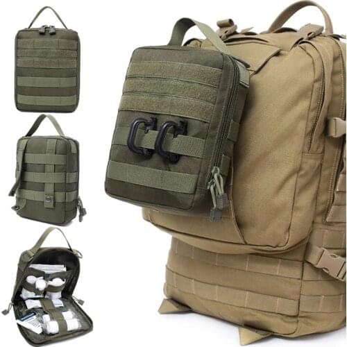 Military Medical Bag Utility EDC Pouch Nylon Accessory Tool Handbag Survival Hunting Backpack Molle Attachments Pack Tactical