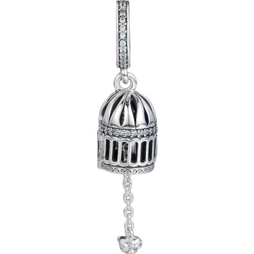 CKK Silver 925 Jewelry Fits Pandora Bracelets Free As A Bird Dangle Charm Original Beads Sterling Sliver Making