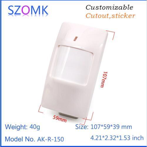 1 piece 107*59*39mm 2x AAA wireless PIR motion sensor plastic enclosure infrared plastic detector housing for security system