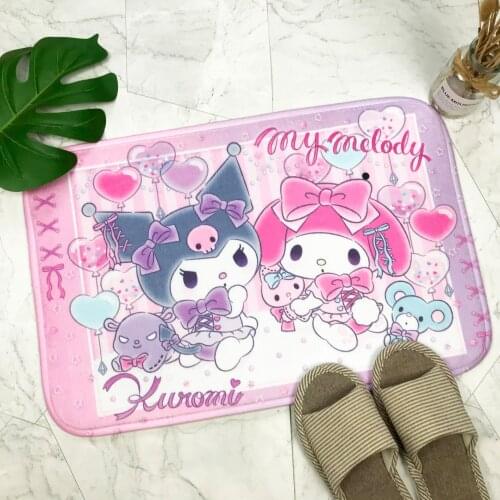 Cartoon Printed Bathroom Carpet Fleece Memory Foam Melody Cute Bath Mat Bathroom Carpet Non-slip Bath Mat Bath Rug 1pc