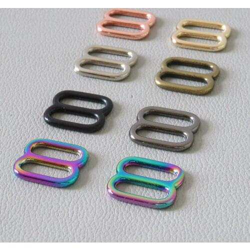 1Pcs Inner 15mm Webbing Metal Buckle Ring Slider For Bag Accessory Adjuster Belt Loop Hardware Dog Collar Garment Harness Clasps