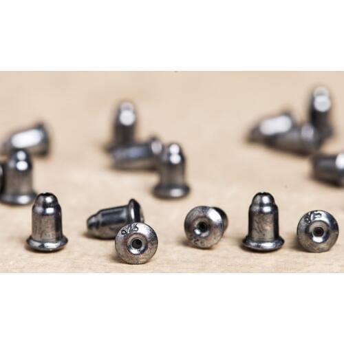 10pairs/lot Black Earplug 100% 925 Sterling Silver Ear Plug Back Stoppers Ear Studs Accessories Jewelry DIY Earring Findings