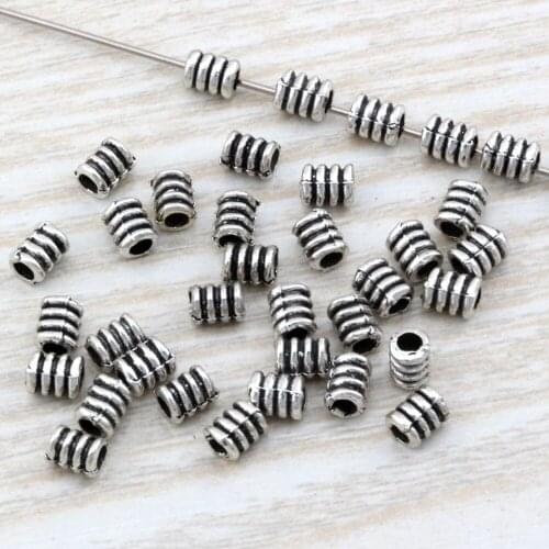 1000Pcs Zinc Alloy Spiral tube beads Spacer Bead Findings 3.5x 4.8mm DIY Jewelry D22