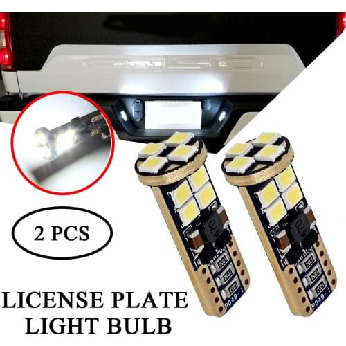 2PCS T10 3030 12-SMD 2825 194 LED License Plate Light Bulbs 6000K Bright White 6000K White