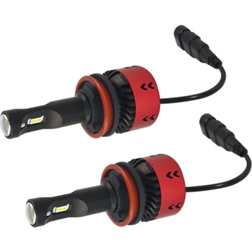 2Pcs V6-LED Headlight Bulb Waterproof Car Lamp Beads Error-free Super Bright 35W 4800LM Day Time Running Lights 6000K