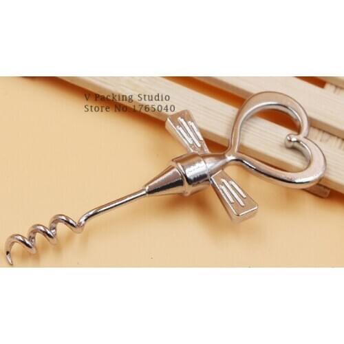 200pcs/lot Wine Opener New Design Creative heart-shaped Wedding Favors Party Gifts alloy Bottle Opener