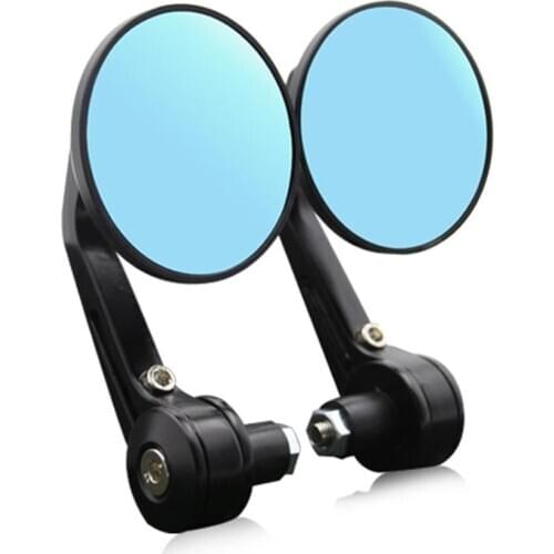 22mm Universal Motorcycle Mirror Aluminum Black Handle Bar End Rearview Side Mirrors Sport For Motorcycle