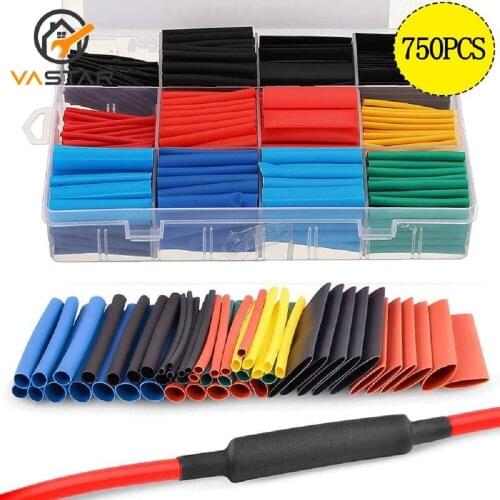 800/127Pcs Heat Shrink Sleeving Tube Tube Assortment Kit Electrical Connection Electrical Wire Wrap Cable Waterproof Shrinkage
