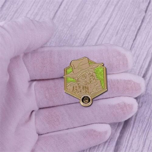 JOJOs Bizarre Adventure Stardust Crusaders Enamel Pins and Brooches Women Men Lapel Pin Backpack Bags Hat Badge Metal Figure