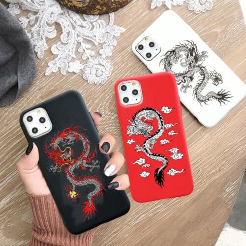 Dragon Painted Case For Apple iPhone 11 12 Pro Max Case Cuque Iphone12 XR XS Max SE 2021 X 7 8 6 6S Plus 12Mini Funda Shell