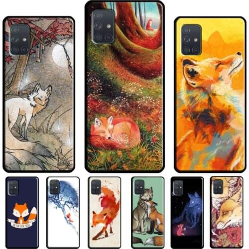 Fox Art Case For Samsung A51 A71 A31 A41 A11 A40 A50 A70 A72 A52 A42 A32 A12 A20e A21S Phone Cover