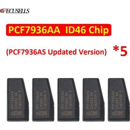 5Pcs/Lot PCF7936AA ID46 Crypto Chip Transponder Blank Chip PCF7936AS Updated Version Car Key Chip For Mitsubishi For Citroen