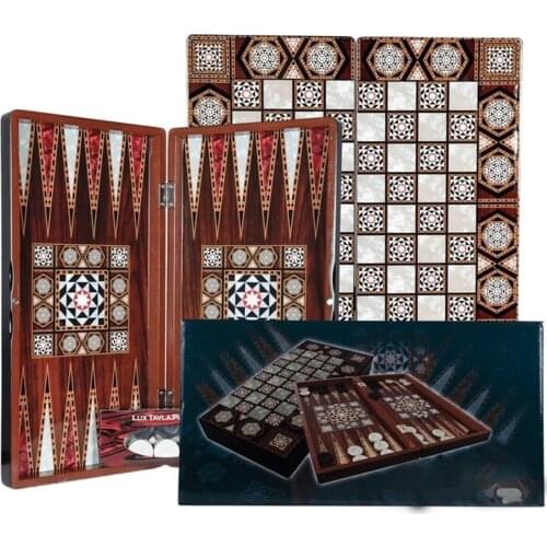 Work Pearlescent Izmir Backgammon Small Size 39cm x 21cm-Traditional games