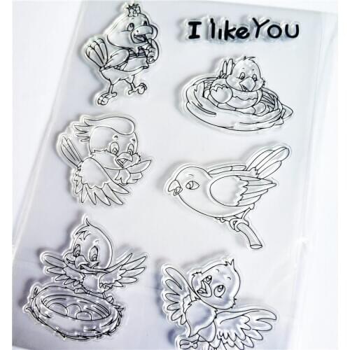 Hot selling Birds nest transparent clear stamp / silicone seal roller stamp DIY scrapbook album / card production