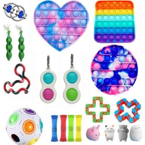 Fidget Toys Anti Stress Set Stretchy Strings Push Gift Pack Adults Children Squishy Sensory Antistress Relief Decompression toy