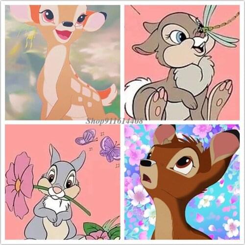 Canvas Painting Disney Classic Anime Fawn Bambi Cartoon Single Animal Posters and Prints Wall Art Picture Living Room Home Decor