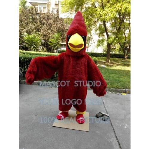 Red Cardinal Bird Mascot Costume Plush Red Bird Custom Fancy Costume Anime Cosplay Kit Mascotte Theme Fancy Dress Carnival 41342