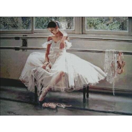 Mixed Stitch Girl Dancing Ballet Top Quality Embroidery Needlework 14CT Unprinted Cross Stitch Kit DIY Art Handmade Home Decor