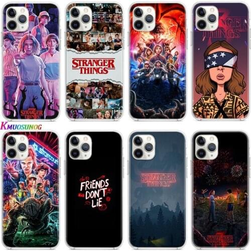 Stranger Things For Apple iPhone 12 11 Pro Max mini XS Max XR X 8 7 6 6S Plus 5S SE 2020 Transparent Phone Case