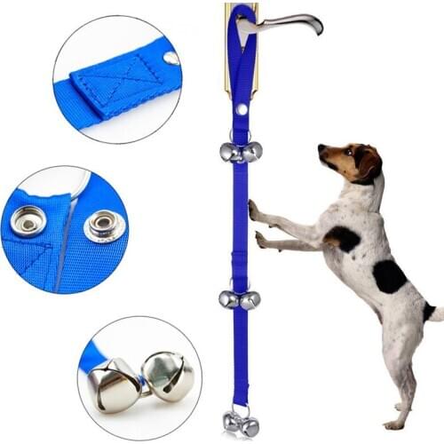 High Quality Dog Housetraining Doorbell Rope Alarm Door Bell Leash For Dogs Cats 85cm Length Adjustable Puppy Trainer Tools